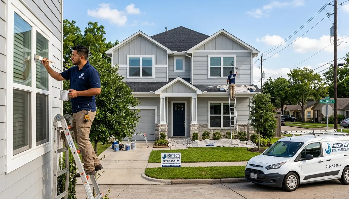Professional exterior house painting service in Houston TX by expert painters